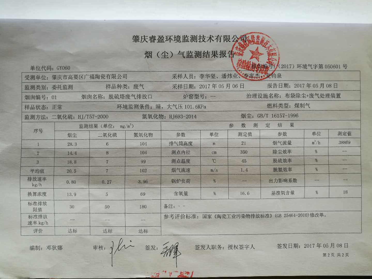 廢氣監(jiān)測(cè)報(bào)告（3）