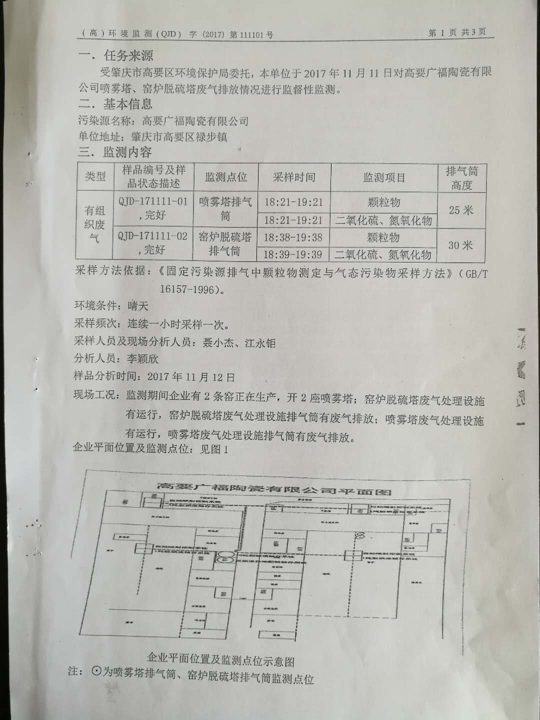 有組織廢氣監(jiān)測(cè)報(bào)告(2)