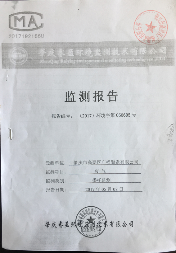 廢氣監(jiān)測(cè)報(bào)告封面